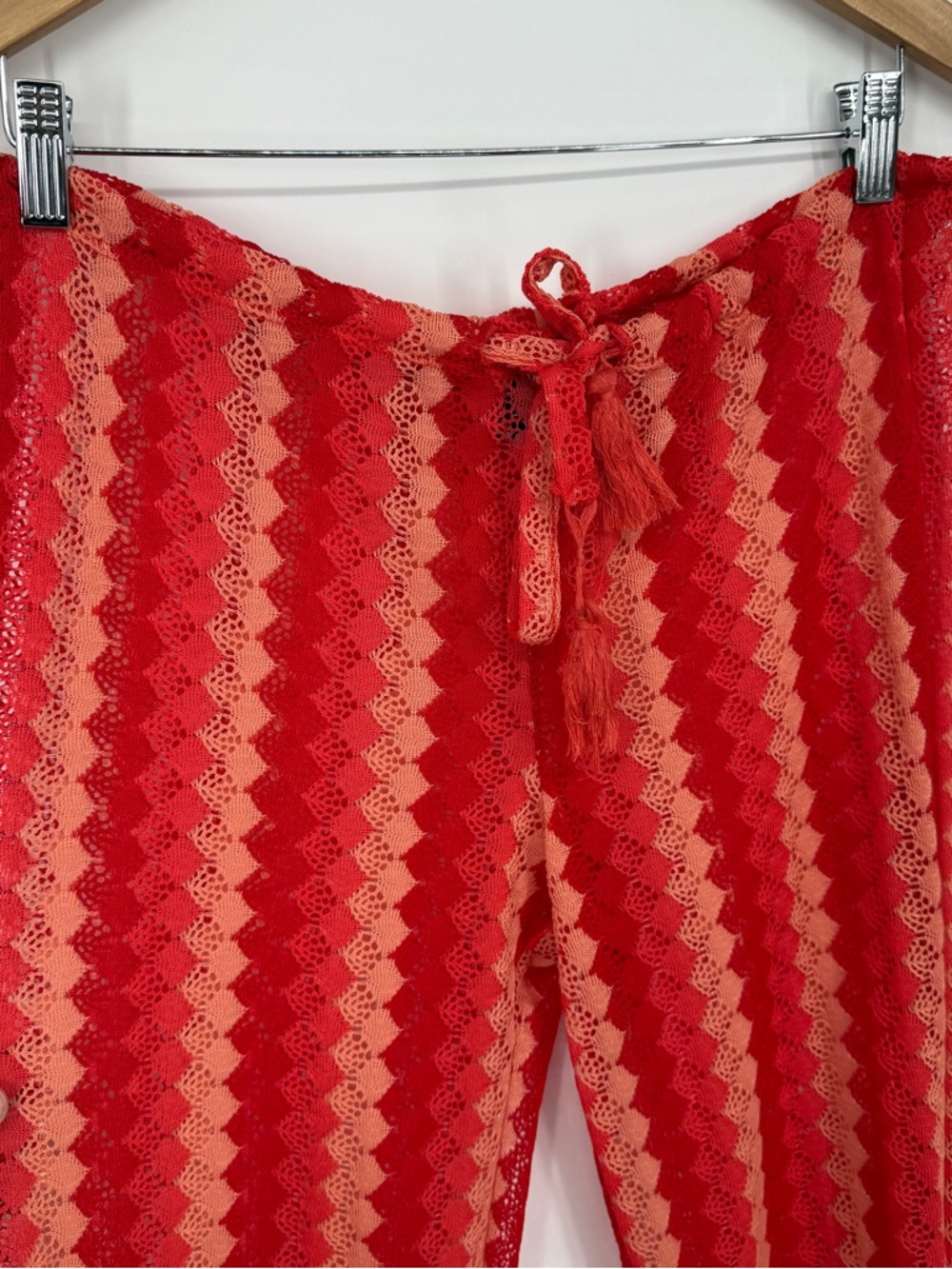 Becca Swim Cover Up Crochet Pants Pink Size S - Picture 3 of 6